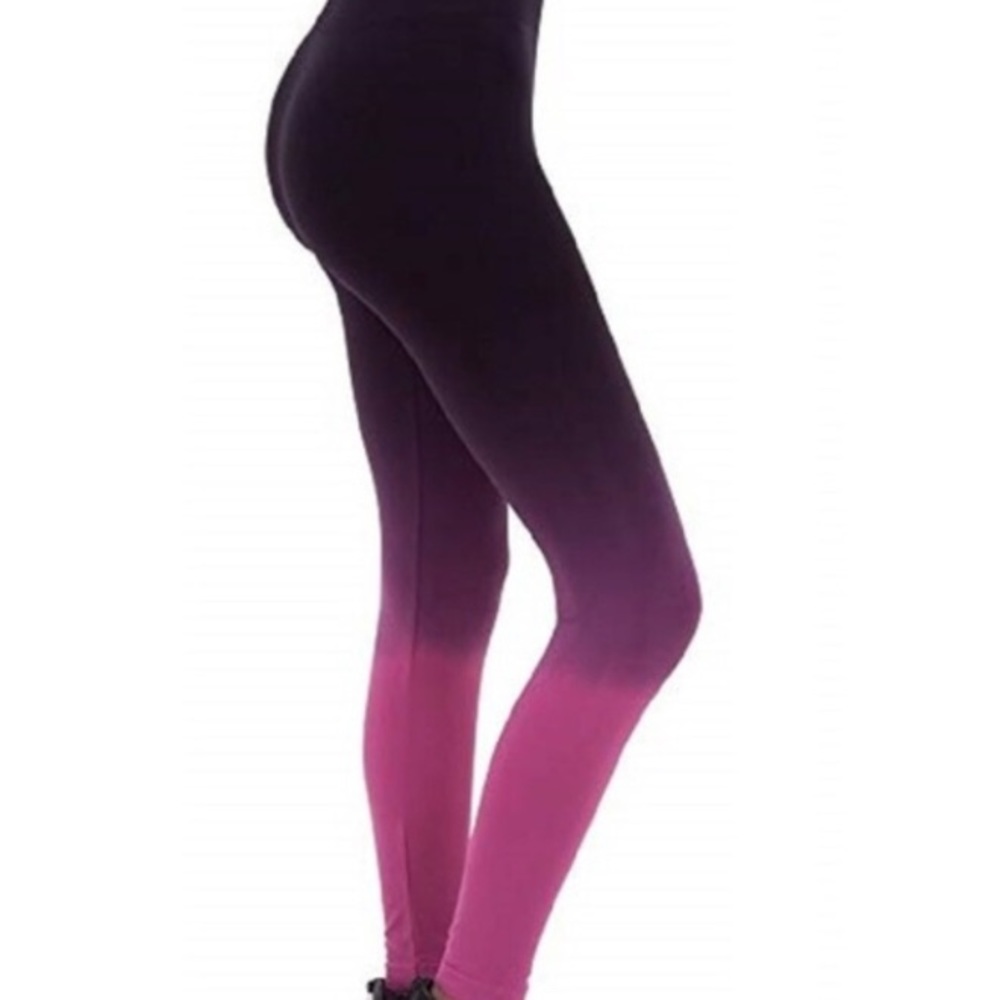 Pink, Black & Purple Ombré Leggings